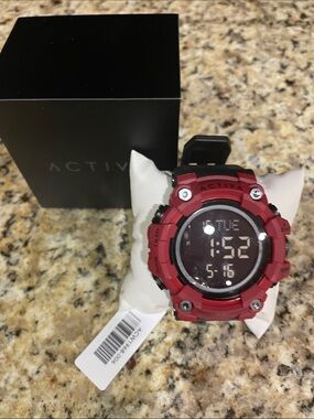 Ativa Red and Black Digital Sports Watch